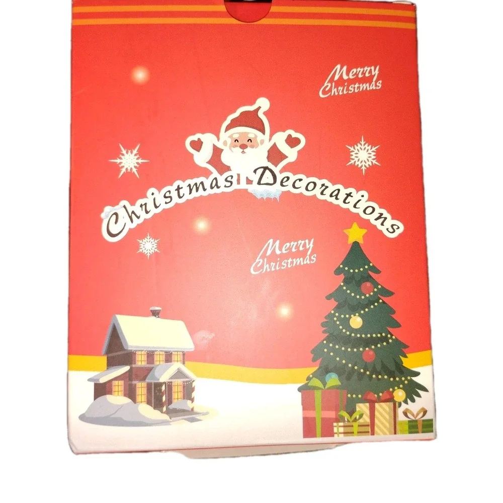 EnrichFun Santas Set of 2 Ornaments Hand Painted Ethoxylate Resin NOB